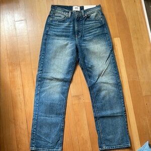 BDG Women’s High Waisted Cowboy Jean Distressed Blue Wash